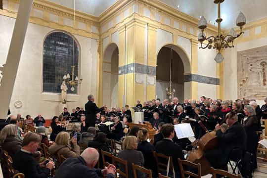 Uitvoering van de Messiah in de Église de Pantin in 2024 onder leiding van Eric Kotterink
