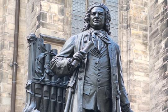 J.S. Bach, standbeeld voor de Thomaskirche in Leipzig. Foto: ICP